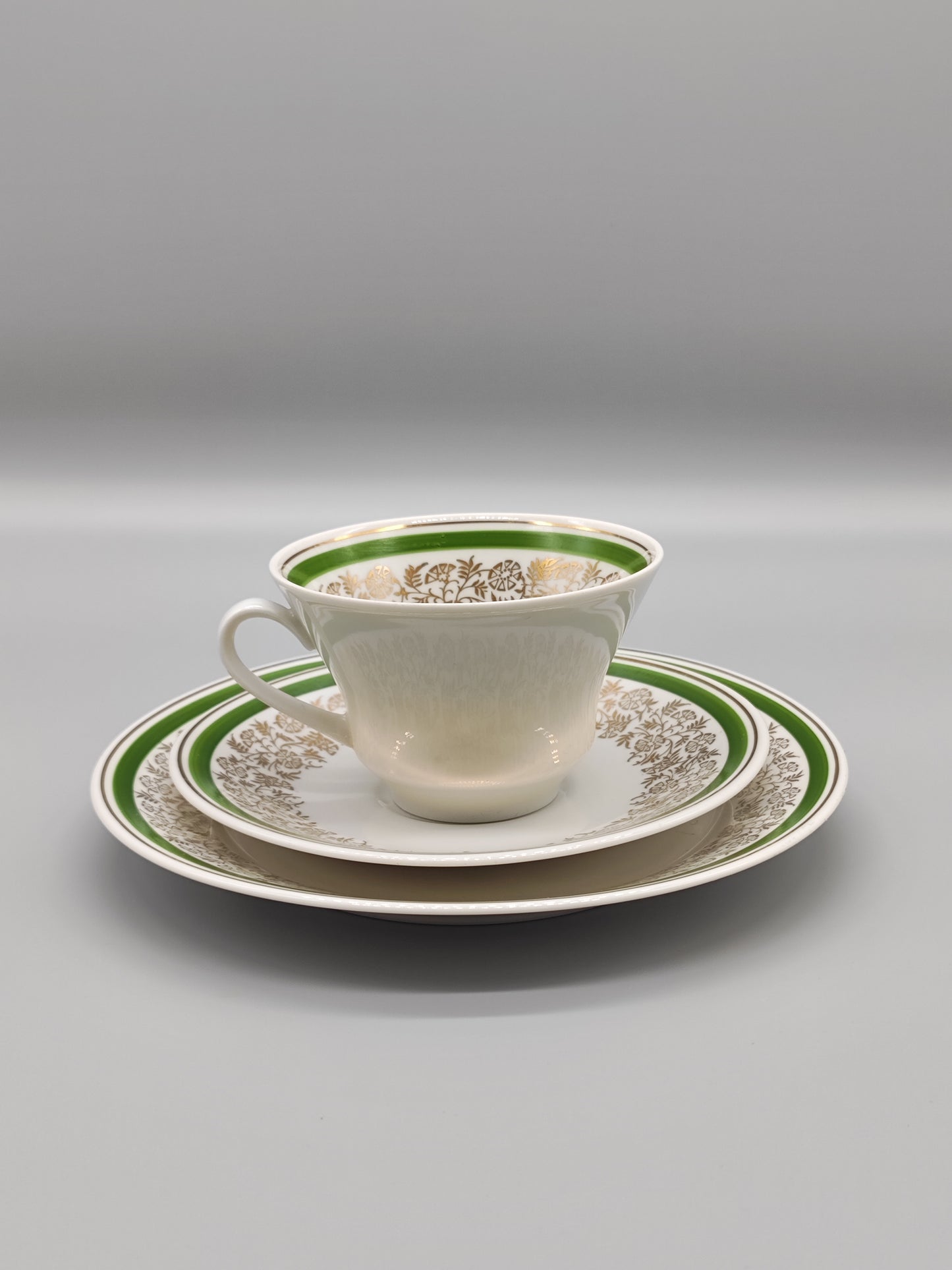 Teeservice für eine Tasse, Sammlerstück, Grüngold