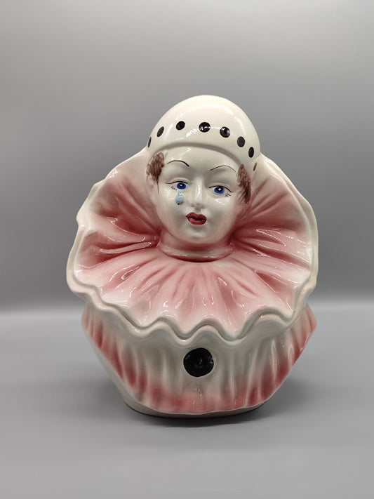 Italien Capodimonte große Designer Büste, Harlekin, Pierrot Clown handbemalt