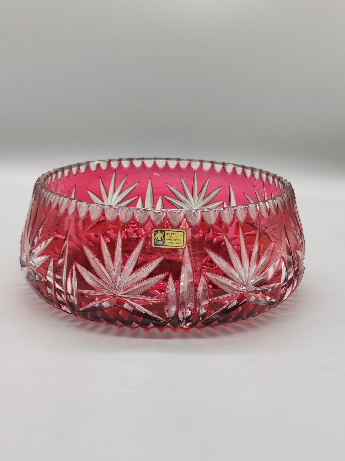 Kristall Schüssel groß Bleikristall Schale Rubin TRAUM