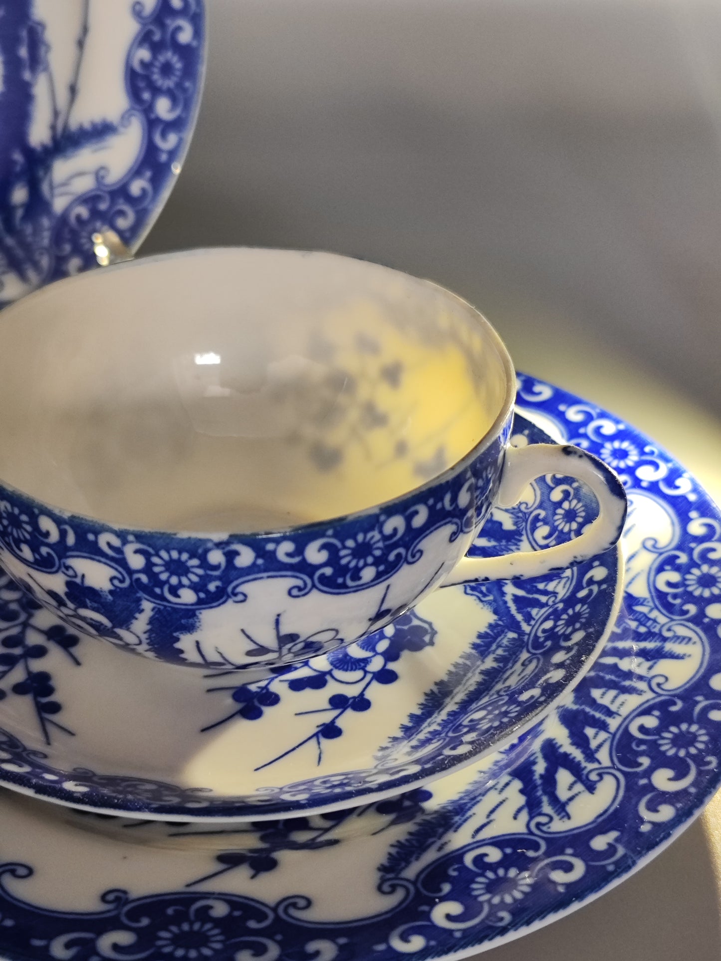 Ein Teeservice Nippon Tokusei Antique Blue Japanisches Porzellan
