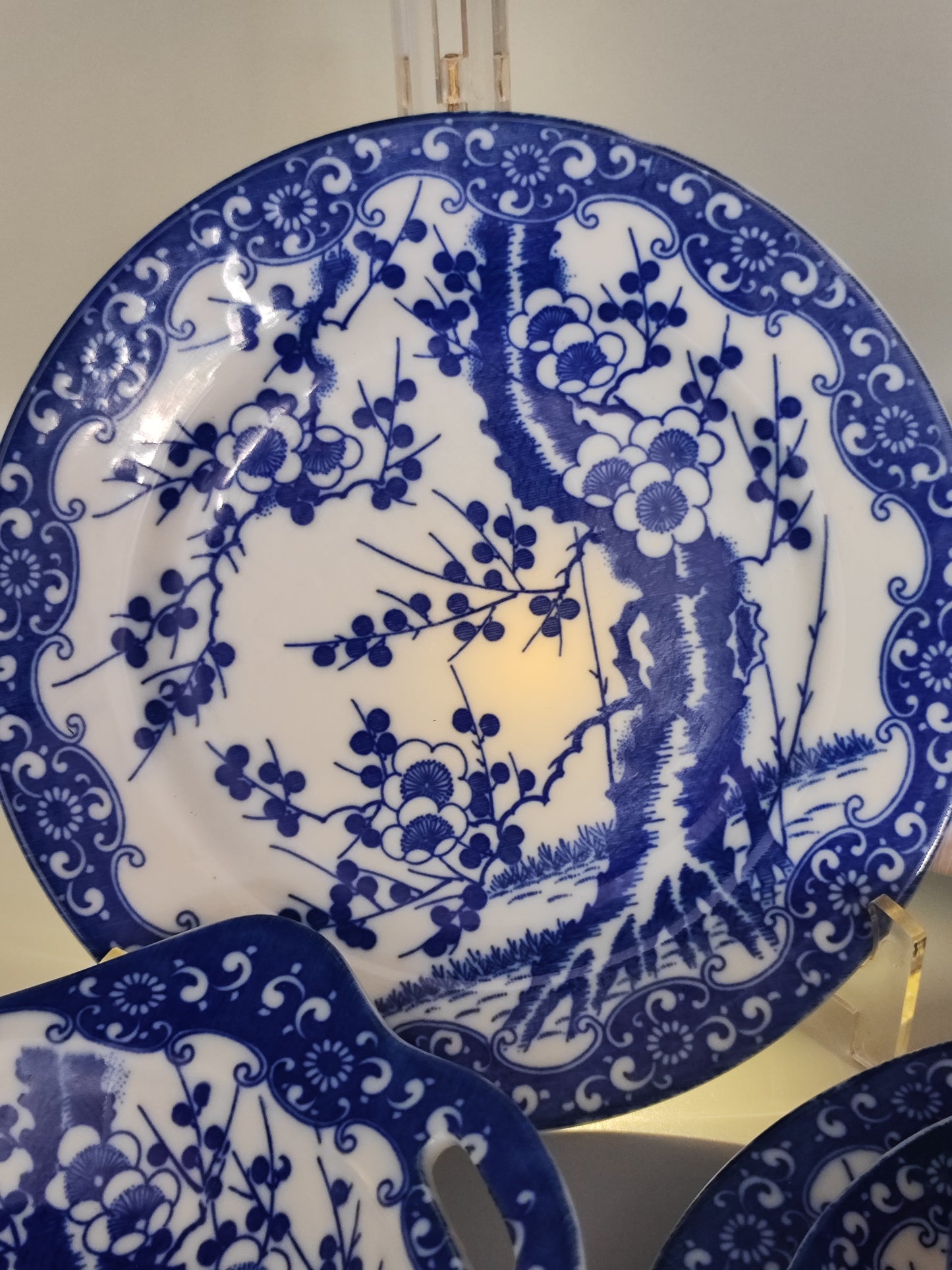 Ein Teeservice Nippon Tokusei Antique Blue Japanisches Porzellan