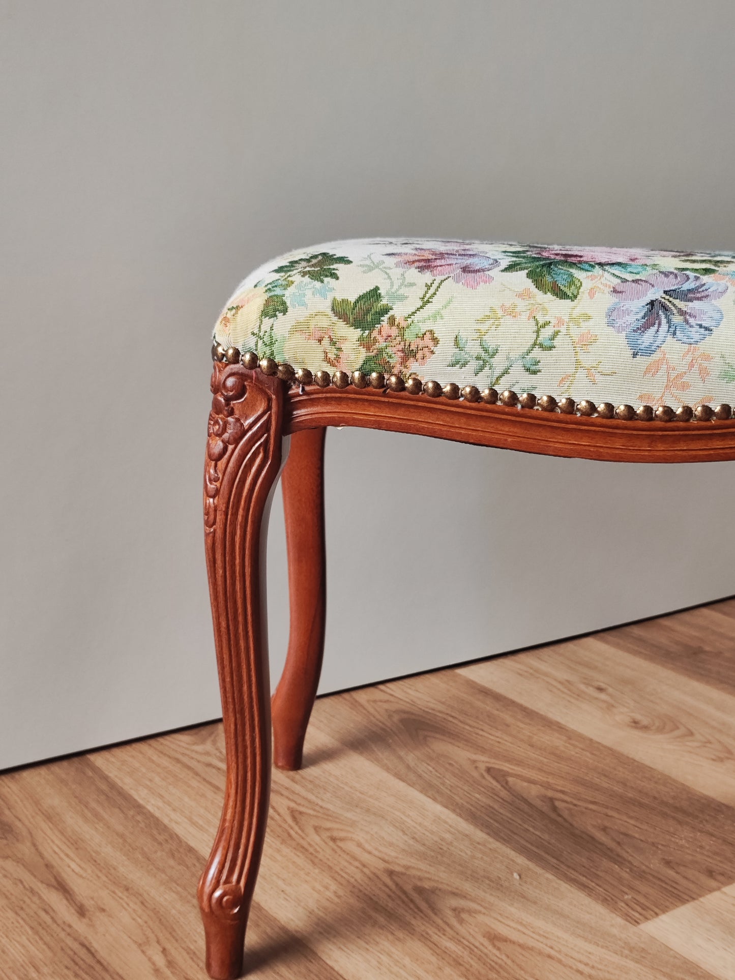 Vintage-Fußhocker im Stil des 18. Jahrhunderts
