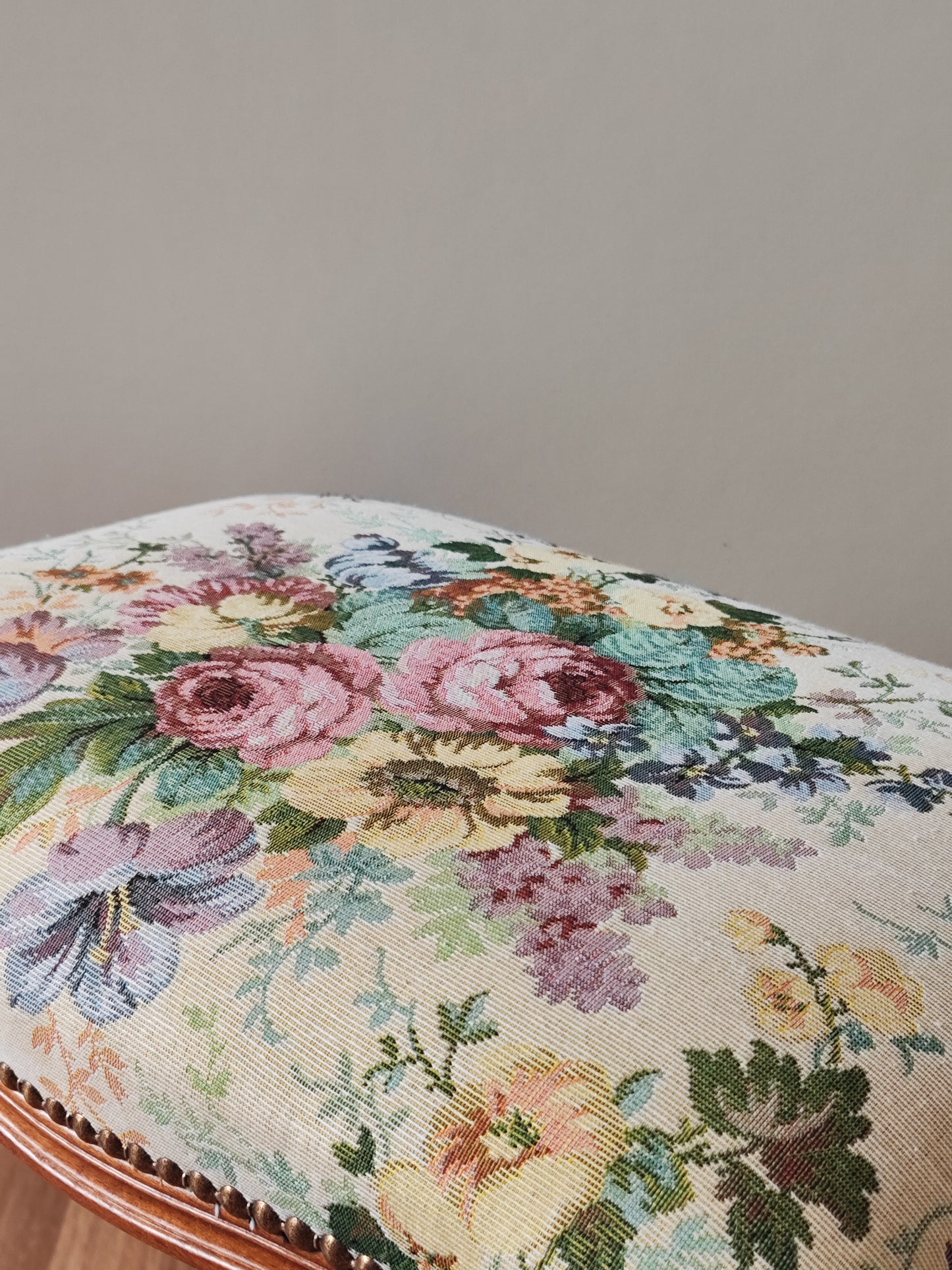 Vintage-Fußhocker im Stil des 18. Jahrhunderts