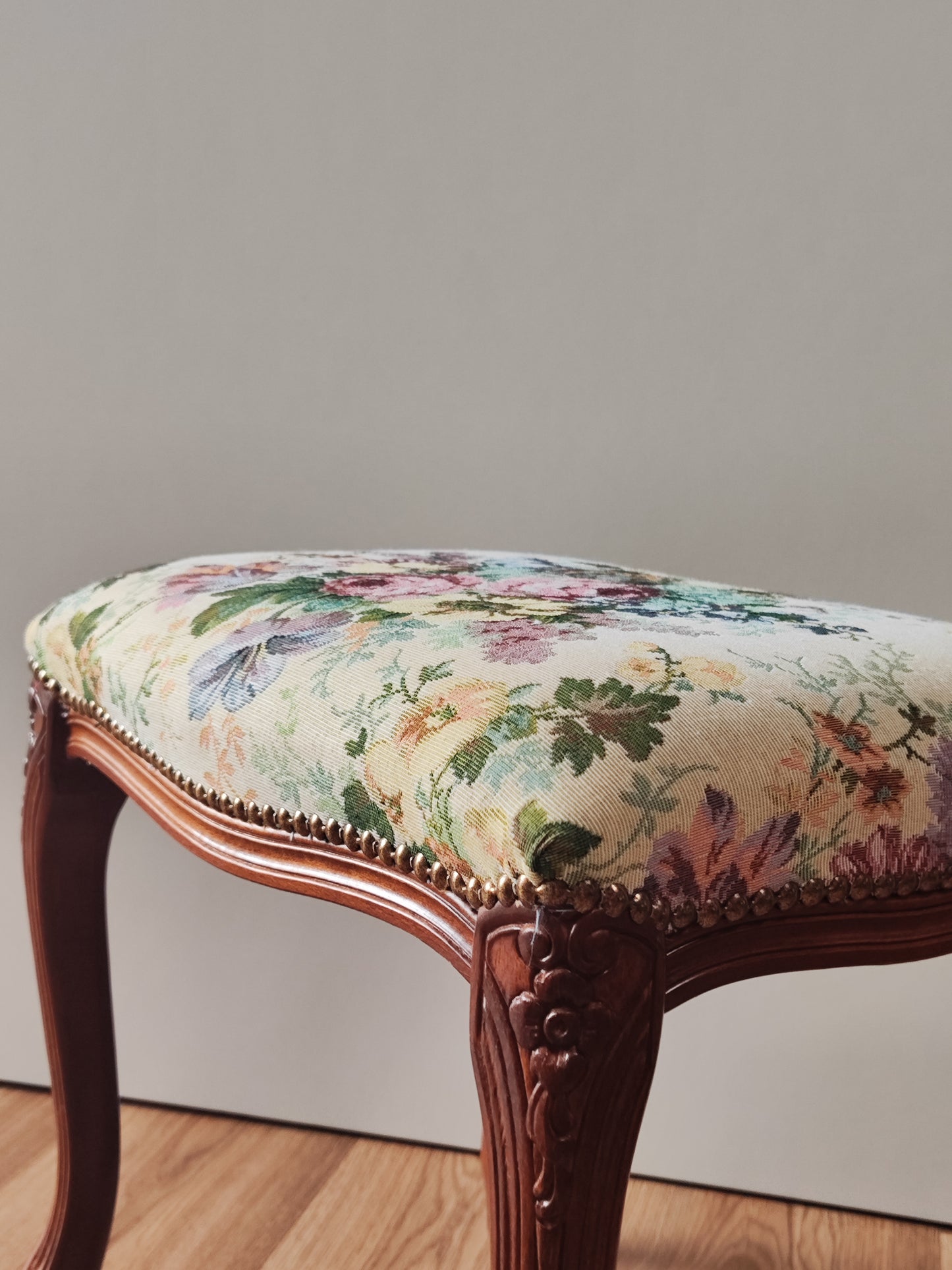 Vintage-Fußhocker im Stil des 18. Jahrhunderts