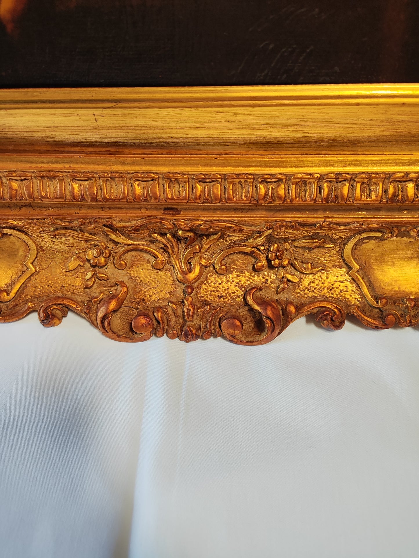 Bild mit Rahmen Gemälde Mona Lisa Gold Antik Kunstdruck Bild Wandbild