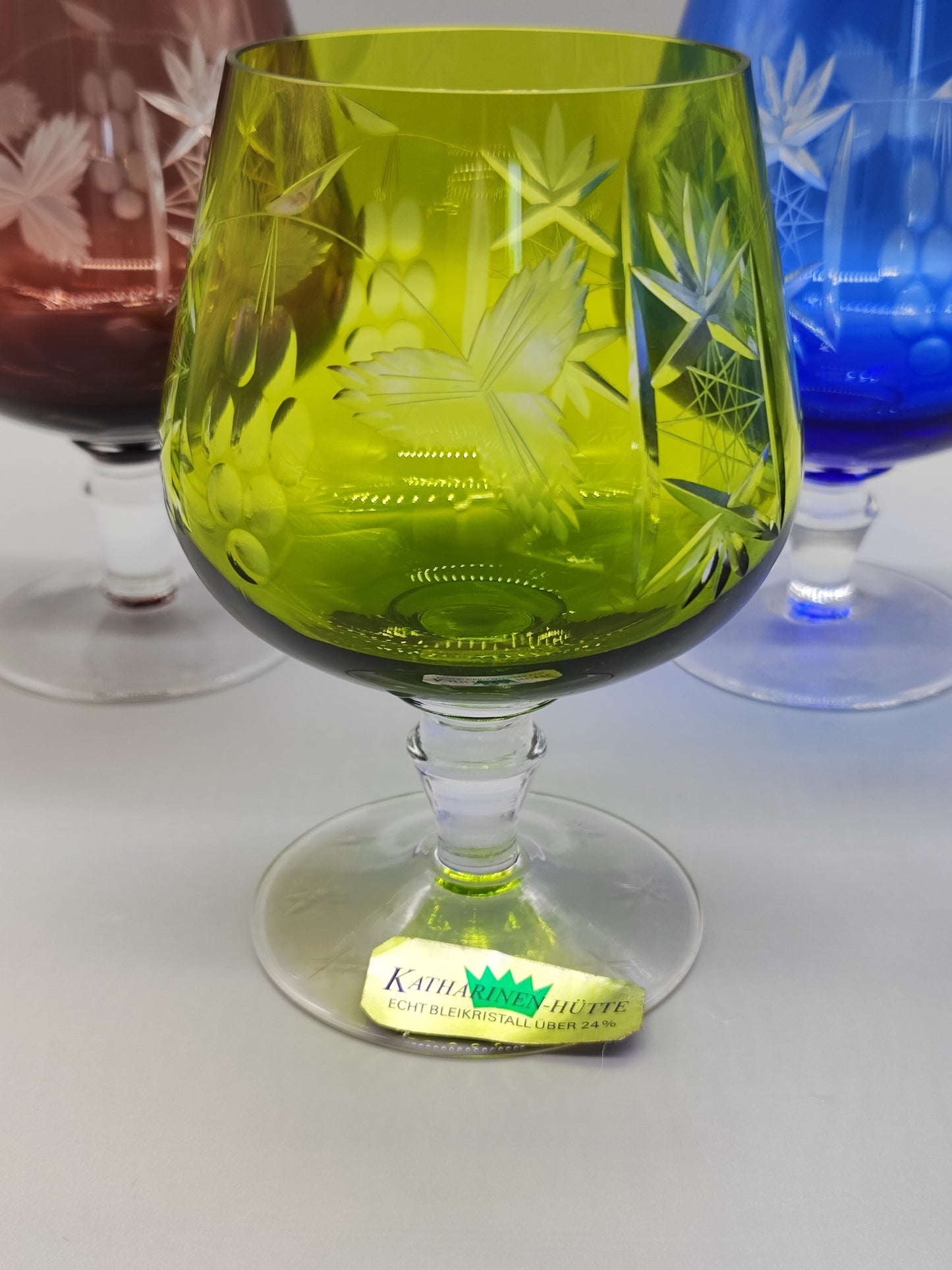 Vintage grosse cognacschwenker bleikristall Katharinen - Hütte 24%