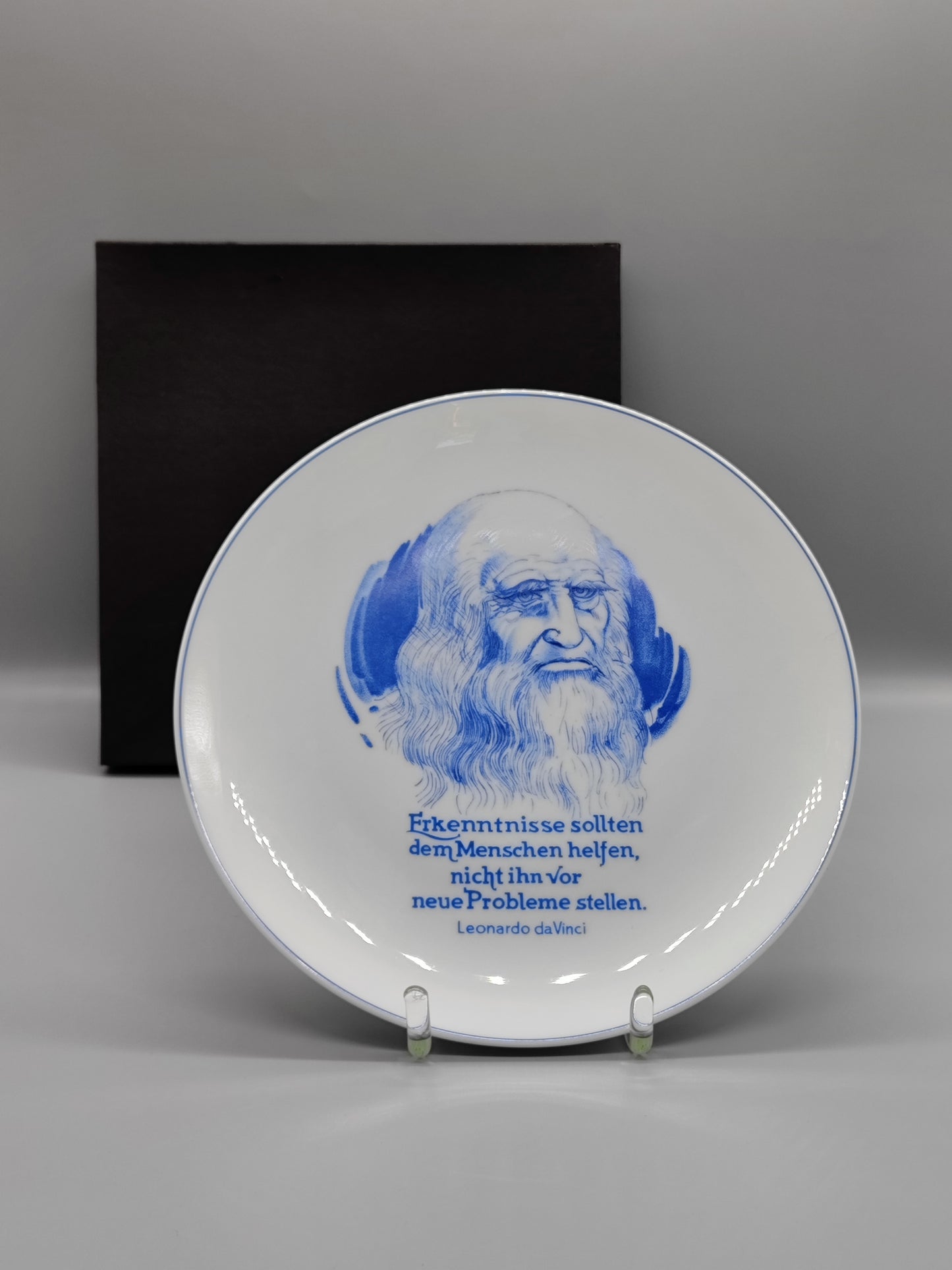 Leonardo da Vinci - Wandteller Teller Porzellan weiß Selb Rosenthal, ca. 25 cm