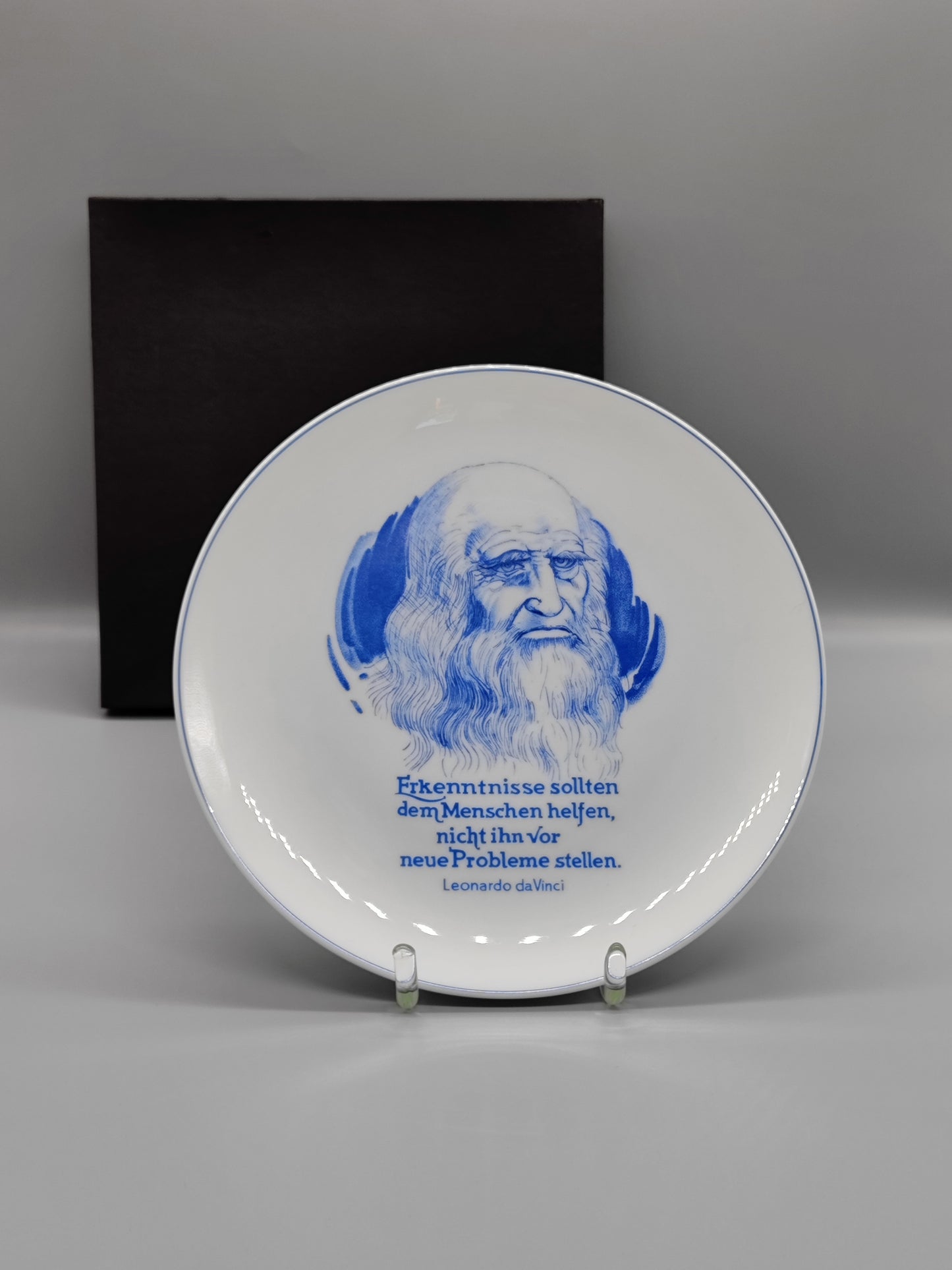 Leonardo da Vinci - Wandteller Teller Porzellan weiß Selb Rosenthal, ca. 25 cm