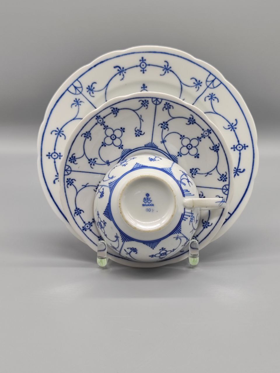 Indisch blau Strohblume Porzellan Teeservice für eine Tasse, Sammlerstück