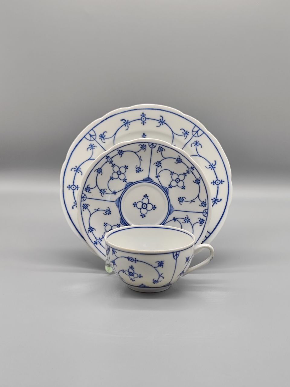 Indisch blau Strohblume Porzellan Teeservice für eine Tasse, Sammlerstück