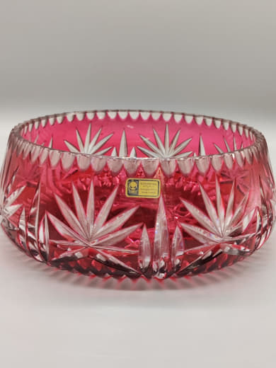 Kristall Schüssel groß Bleikristall Schale Rubin TRAUM