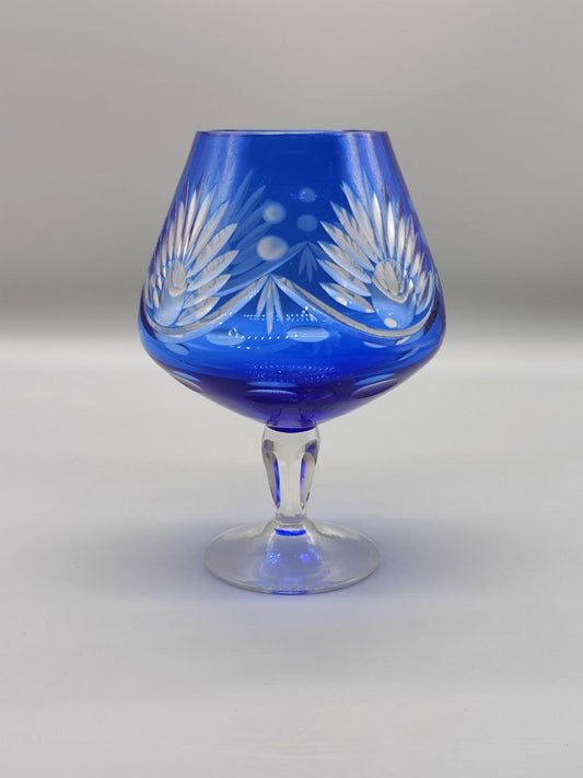 Großes Weinglas mit blauem Nachtmann-Überfang