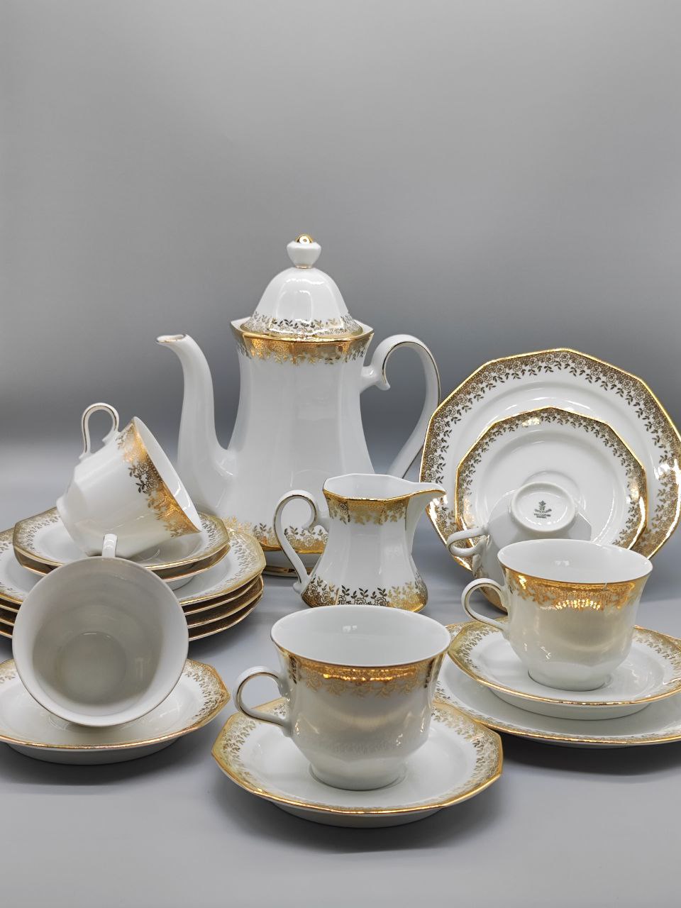 Kaffeeservice Winterling Marktleuthen Bavaria Goldrand